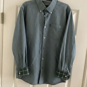 Barbour Theo Tailored Fit Shirt - Green Melange - Small